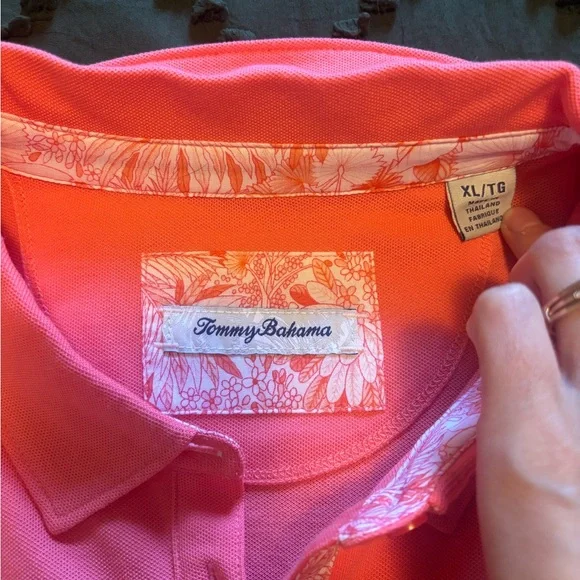 Tommy Bahama Vibrant Pink Polo - Picture 2 of 4